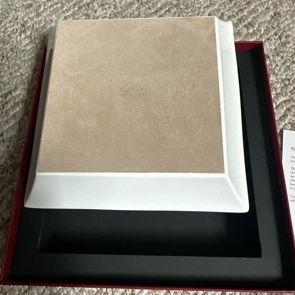 Cartier Trinket Porcelain Tray 7x7  Box New Msrp $499